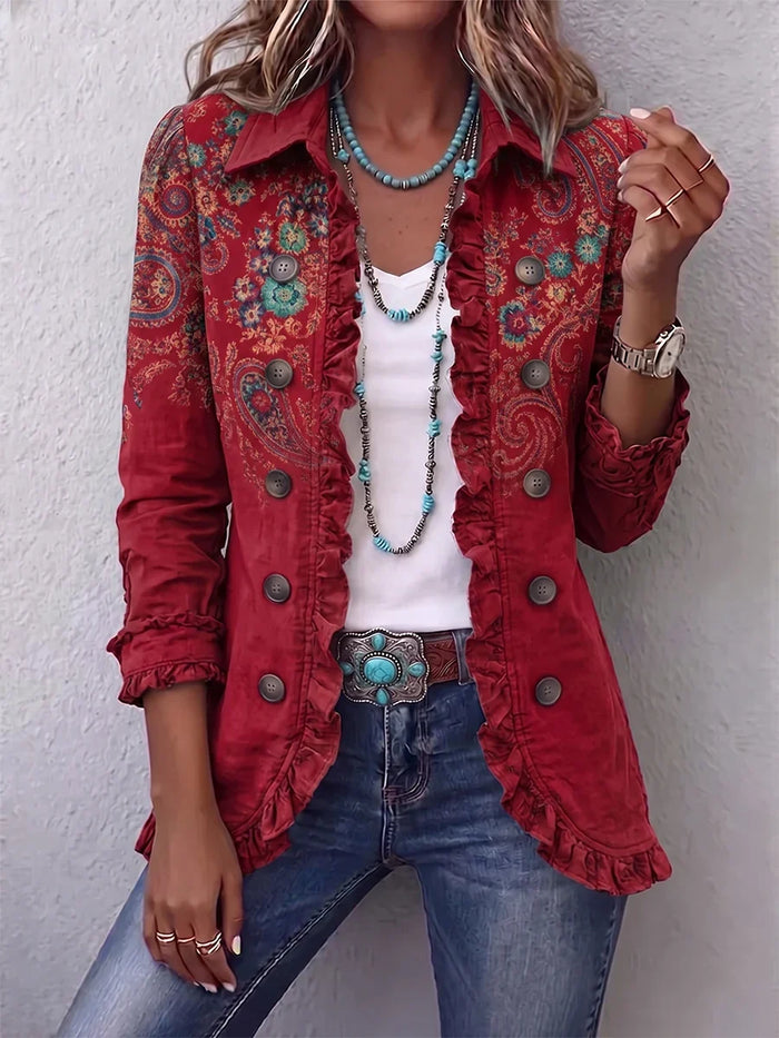 Fayrene™ | Bohemian Paisley Ruffle Jacket — 1