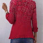 Criselle™ | Bohemian Paisley Ombré Print Ruffled Jacket — 2