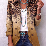 Elspeth™ | Leopard Ombre Ruffle Blazer Jacket — 6
