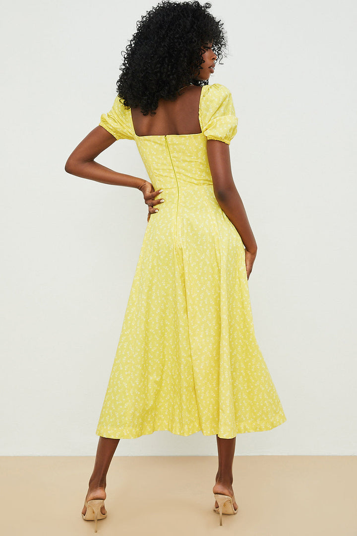 Aviana | Floral Puff-Sleeve Dress