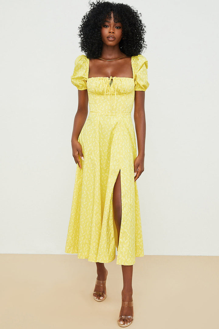 Aviana | Floral Puff-Sleeve Dress