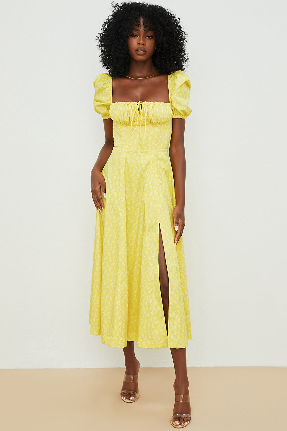 Aviana | Floral Puff-Sleeve Dress